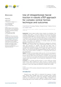 Read more about the article Honoured to share our latest publication in the Journal of Abdominal Wall Surgery